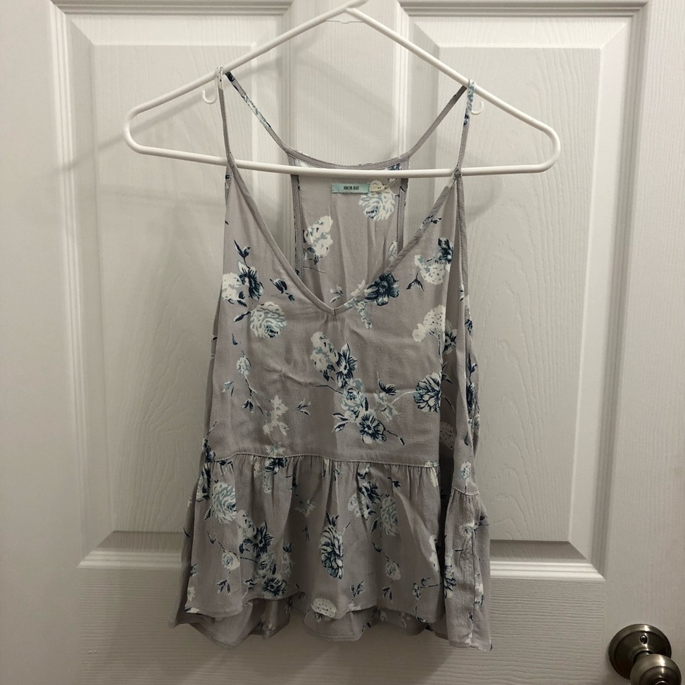 Kimchi Blue Floral Semi-Cropped Blouse